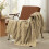 Chunky Knit Throw Blanket Beige 50x60 Inch 2