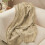Chunky Knit Throw Blanket Beige 50x60 Inch 3