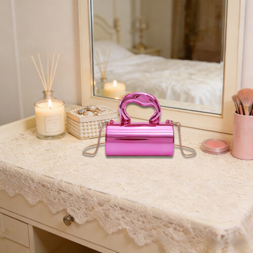 Γυναικεία τσάντα ώμου Clutch Tote από ακρυλικό σε ασημί χρώμα – Μοντέρνα τσάντα ώμου 1