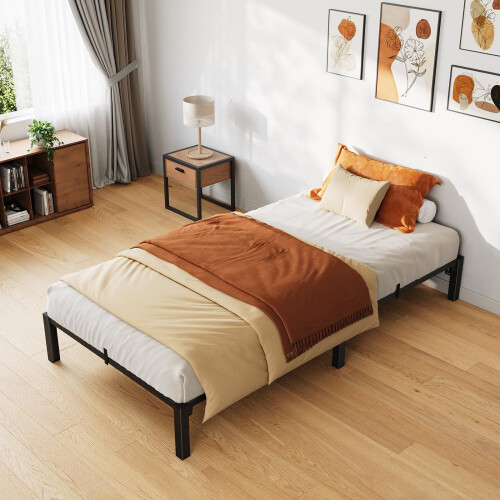 Metal Platform Bed Frame (Twin/Full/Queen), No Box Spring Needed, 800 lbs Capacity, Easy Assembly, Under-Bed Storage 2