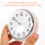 Waterproof Clock for Bathroom Wall Clock White 1Pack 2