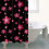 Cortina de chuveiro floral Pioneer Flower 36x72 polegadas com 12 4