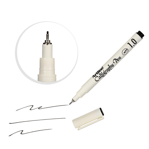 Artline Calligraphy 1.0mm Pen - Black 2