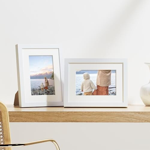 White Engineered Wood Picture Frames 6x8 Set of 9 1