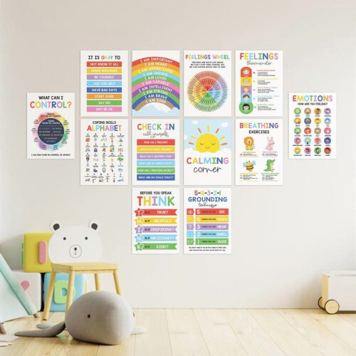 Set de 12 postere calmante pentru copii 1