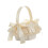 Lace Bow Flower Girl Basket with Handle 2