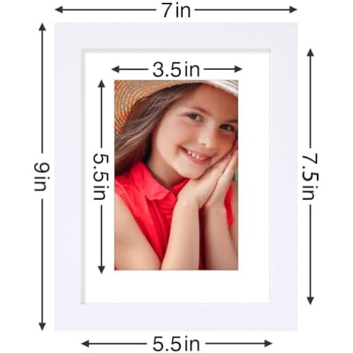 White Engineered Wood Picture Frames 6x8 Set of 9 2