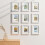 White Engineered Wood Picture Frames 6x8 Set of 9 6
