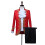 Men's Steampunk Tailcoat with Gold Embroidery Red 2