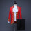 Men's Steampunk Tailcoat with Gold Embroidery Red 7