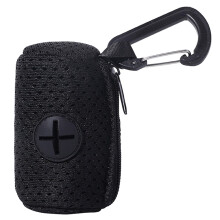 Dog Poop Bag Dispenser for Walking with WearResistant Fabric, Black Pet Waste Bag Holder