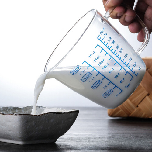 Γυάλινο δοσομετρικό κύπελλο, 2 φλιτζανιών 16oz, θερμαινόμενο γυάλινο κύπελλο 1