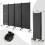 Room Separator, Room Divider Panel,4-Panel Folding Room Divider 6 Feet Rolling Privacy Screen with Lockable Wheels-Gray 2