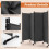 Room Separator, Room Divider Panel,4-Panel Folding Room Divider 6 Feet Rolling Privacy Screen with Lockable Wheels-Gray 3