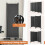 Room Separator, Room Divider Panel,4-Panel Folding Room Divider 6 Feet Rolling Privacy Screen with Lockable Wheels-Gray 4