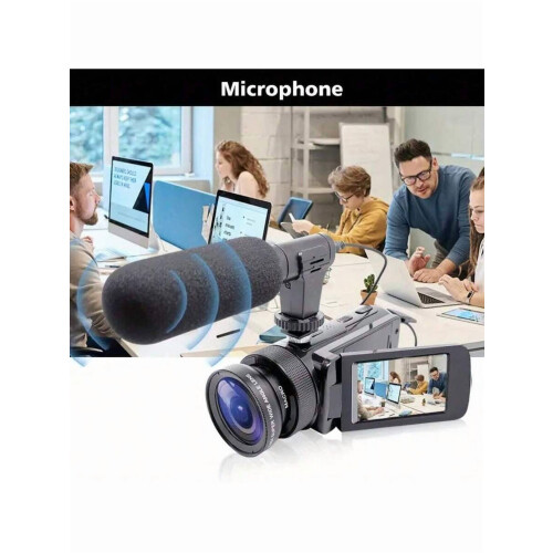 Ψηφιακή βιντεοκάμερα DV100HD1080P, 16MP, εξωτερικό μικρόφωνο, συμβατή με 2