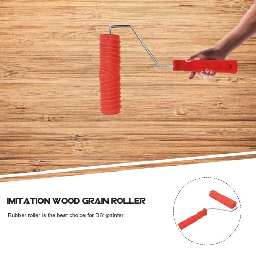 FRCOLOR Red Paint Roller 1Pack for Wood Grain and Texture Paint Application in 2