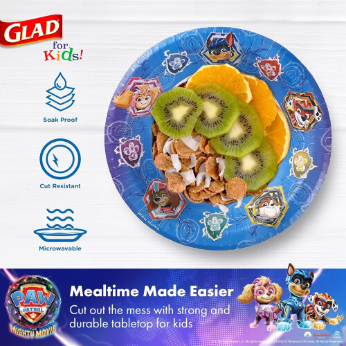 Χάρτινα μπολ Paw Patrol για παιδιά, σχέδιο με ασπίδες – 12oz, 40ct, μιας χρήσης & κατάλληλα 2