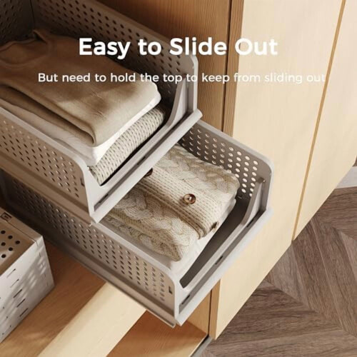 5-Pack Stackable PP Storage Bins Grey 2