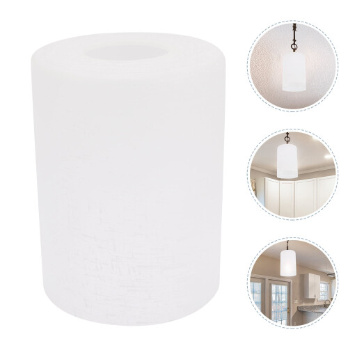 Clear Cylinder Glass Lampshade for E27 Pendant Light 2