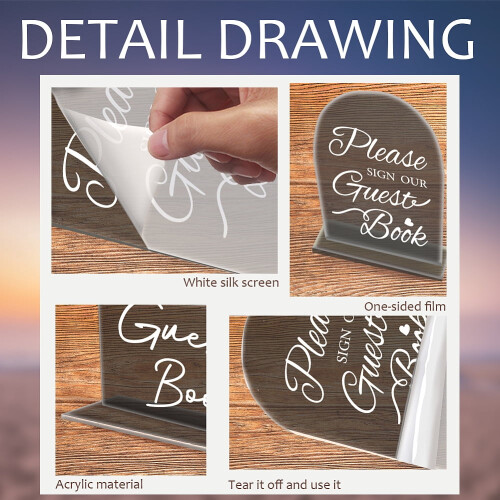 4-Piece Acrylic Wedding Place Card Set 2