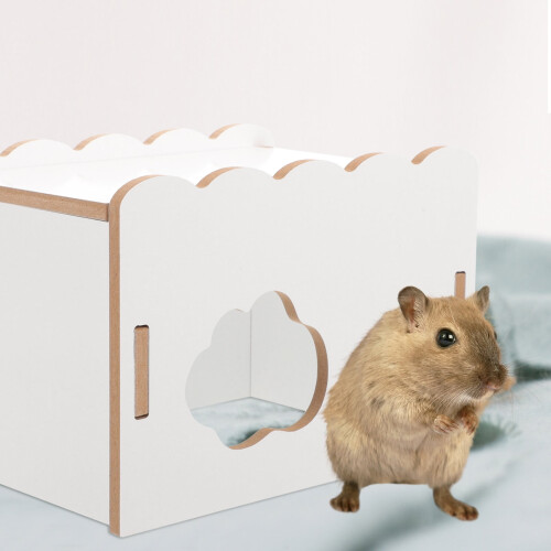 Hamsterhus i tre, hvitt, 1-pakning 2