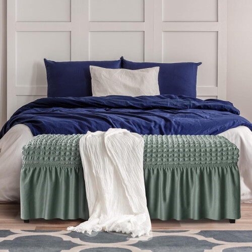 Housse de banc extensible intégrale style bulle - Vert matcha 1