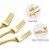Furci din plastic auriu, rezistente, 19 cm, pachet de 300 5