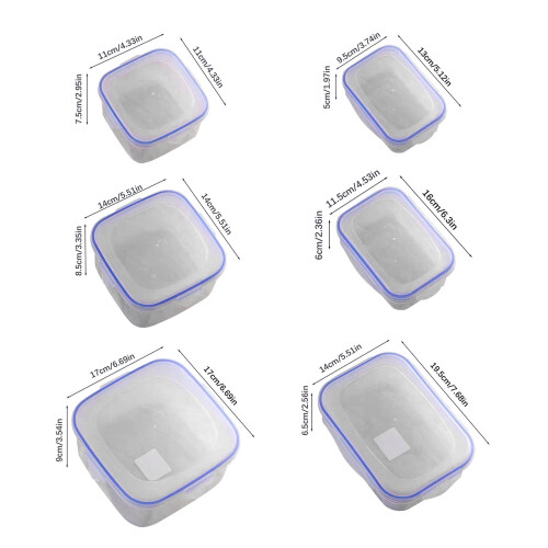 Microwave-Safe Plastic Food Storage Boxes Set – 3-Piece, 1