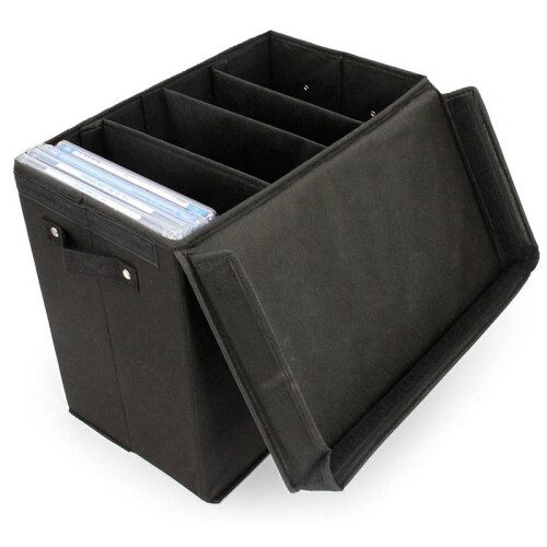 Comic Book Storage Box Comic Book Organizer Box with 3 Partition Large Capacity Document Container with Handle 1