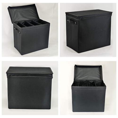 Comic Book Storage Box Comic Book Organizer Box with 3 Partition Large Capacity Document Container with Handle