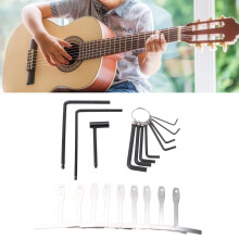 Ensemble de 20 pièces de clés de réglage en acier pour guitare, Tête en T et Hexagonales, Jauge de rayon