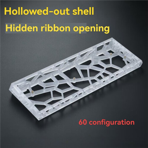 GH60 Hole Hollow Keyboard Case Matte PC Material for Gh60/Wooting60/DZ60 Mechanical Keyboard Shell A 1