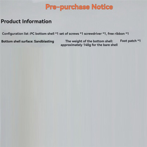 GH60 Hole Hollow Keyboard Case Matte PC Material for Gh60/Wooting60/DZ60 Mechanical Keyboard Shell A