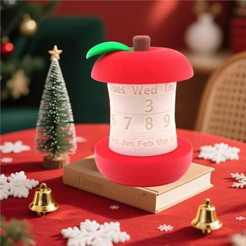Rotating Calendar Fruit Core Shape Rotatable Calendars Home Tabletop Decor 1