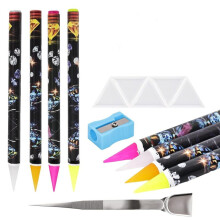 Kit de Ferramentas para Seleção de Strass com 20 Peças, Caneta com Strass para Pintura com Strass e Diamantes, para Nail Art