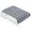Cotton Throw Blanket Navy White Herringbone 50x60 2