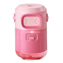 Elektrischer Bleistiftspitzer für Kinder, Vollautomatischer Bleistiftspitzer für Buntstifte, Wiederaufladbarer Spitzer Rosa