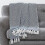 Cotton Throw Blanket Navy White Herringbone 50x60 5