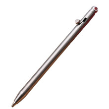 Compact Bolt Pen Tragbarer Schlüsselanhänger-Stift Tragbarer Reise-Metall-Kugelschreiber zum Signieren für Gäste Grau Titan