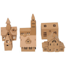 6St Kartonnen Kleurhuis Voor Kinderen DIY Speelhuisje En Knutselset
