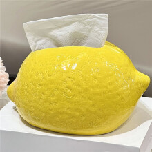 Ceramic Lemon Tissue Box Desktop Decoration Tissue Storage Box Modern Napkin Tissue Holder Home Decoration Accessories