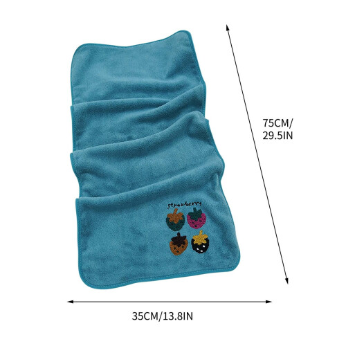 Toalha de banho de coral fleece com estampa de morango, 68,5 x 137 cm (27 x 54 polegadas). 2