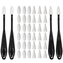 Blending Stumps for Drawing, with 40 Pcs Replacement Sponge Wipes Art Blending Tools for Highlighting, Shadowing
