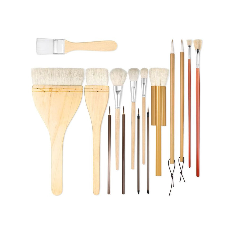 15Pcs Ceramic Brushes For Glazing Ceramic Brush Set Suitable For Ceramic Acrylic Painting Painting Watercolor Painting 6033286404853