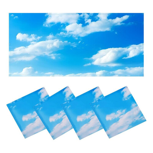4 Pcs Fluorescent Light Covers,Light Covers for Ceiling Lights Classroom, Magnetic Light Filters for Office