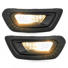 1Pair Fog Lights Left & Right Side W/Cover Bezels & Bulbs FO1038207 FO1039207 for Transit 2020-2024