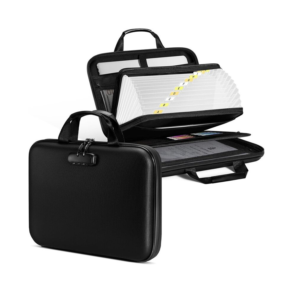 Fireproof Document Organizer Box With Lock & File Folder, Hard Case Fire Proof Safe Bag For Documents Files Valuable 6031739728594