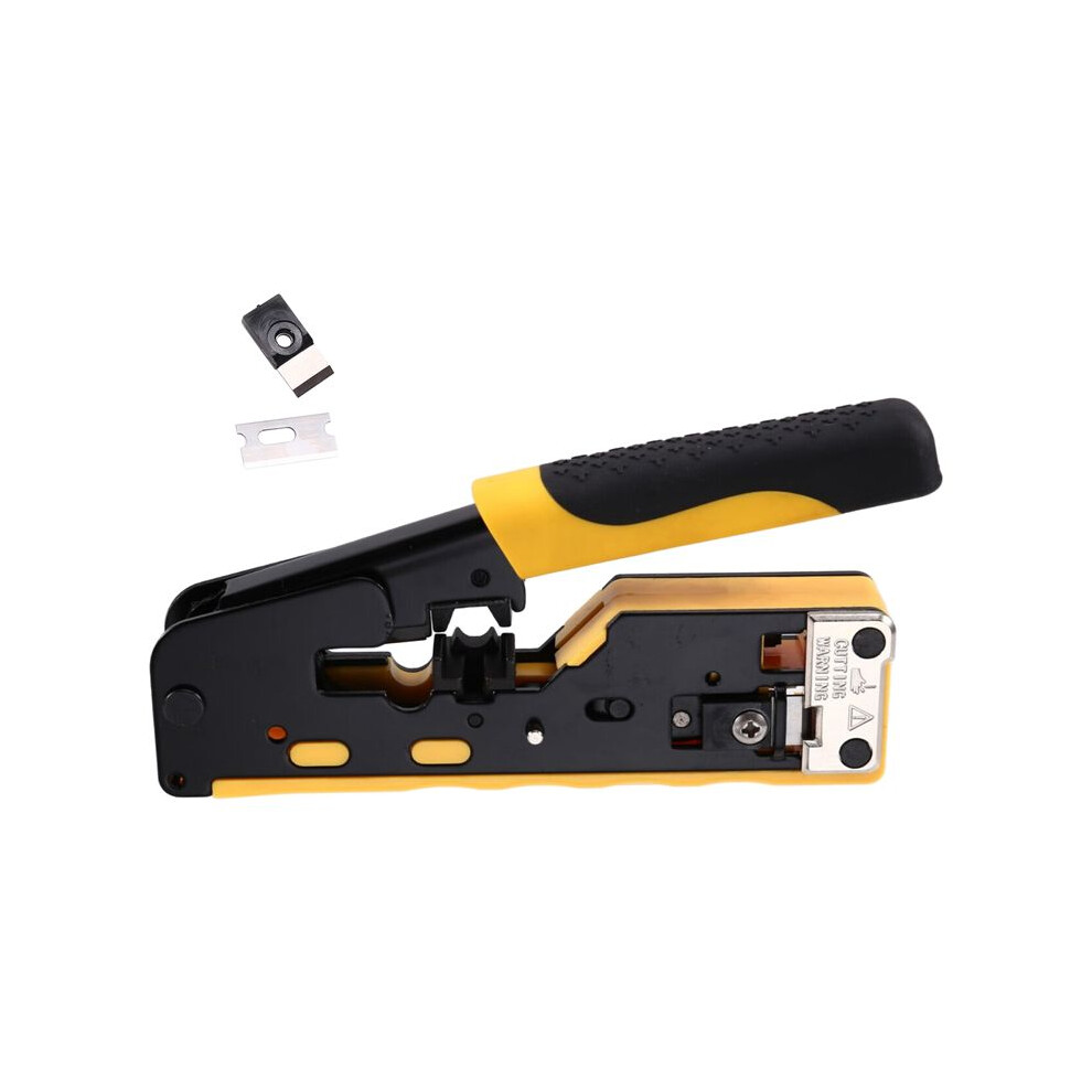 Rj45 Cat7 Crimp Tool Ethernet Crimping Tool Wire Cutter Crimper For Cat7 Cat6a Cat6 Cat5e Pass Through Connectors 4711451427914