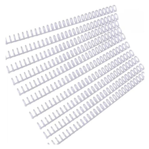 20pcs Plastic 30-Hole Loose Leaf Binders Ring Combs 85 Sheets Capacity for DIY Notebook Album White